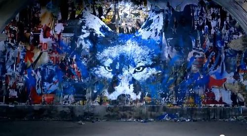 Wolf mural